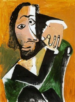 Hombre sentado 3 1971 cubismo Pablo Picasso Pinturas al óleo